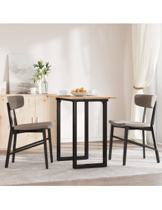 Tavolo da Pranzo Telaio a O 80x50x75,5 cm Massello Pino e Ghisa 2