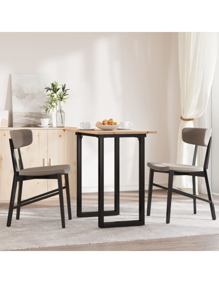 Tavolo da Pranzo Telaio a O 80x50x75,5 cm Massello Pino e Ghisa