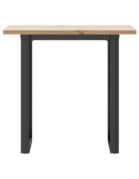 Tavolo da Pranzo Telaio a O 80x50x75,5 cm Massello Pino e Ghisa