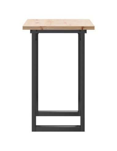 Tavolo da Pranzo Telaio a O 80x50x75,5 cm Massello Pino e Ghisa