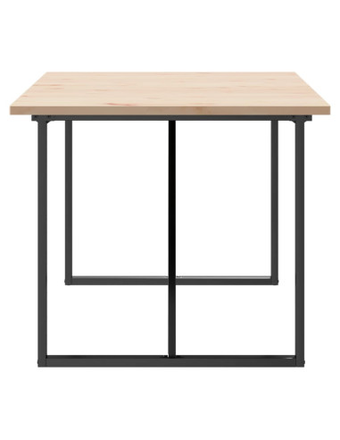 Tavolo da Pranzo Telaio a O 180x90x75,5cm Massello Pino e Ghisa