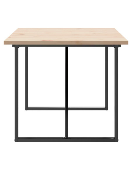 Tavolo da Pranzo Telaio a O 180x90x75,5cm Massello Pino e Ghisa