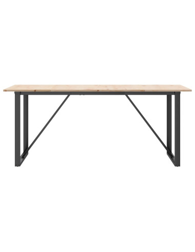 Tavolo da Pranzo Telaio a O 180x90x75 cm Massello Pino e Ghisa