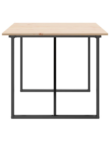 Tavolo da Pranzo Telaio a O 180x90x75 cm Massello Pino e Ghisa