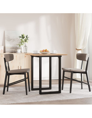 Tavolo da Pranzo Telaio a O 60x60x75,5 cm Massello Pino e Ghisa