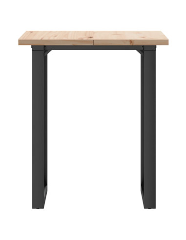 Tavolo da Pranzo Telaio a O 60x60x75,5 cm Massello Pino e Ghisa