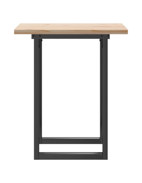Tavolo da Pranzo Telaio a O 60x60x75,5 cm Massello Pino e Ghisa