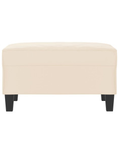 Poggiapiedi Beige 70x55x41 cm in Tessuto Microfibra 2