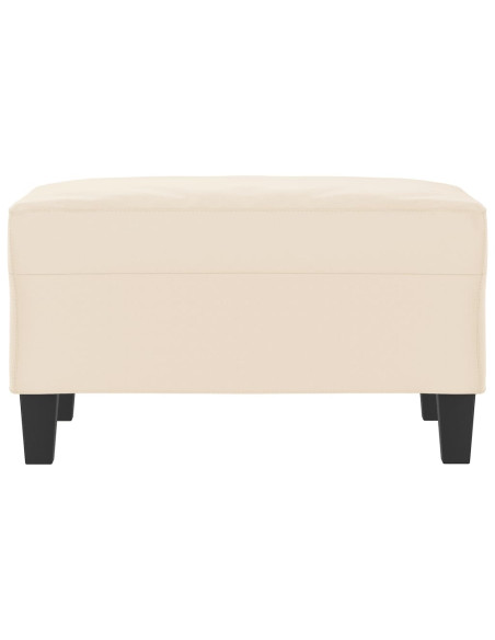 Poggiapiedi Beige 70x55x41 cm in Tessuto Microfibra