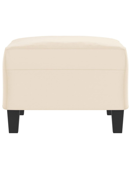 Poggiapiedi Beige 70x55x41 cm in Tessuto Microfibra