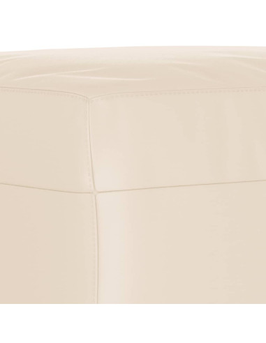 Poggiapiedi Beige 70x55x41 cm in Tessuto Microfibra