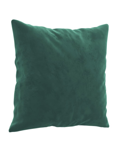 Set di Divani 3 pz con Cuscini Verde Scuro in Velluto