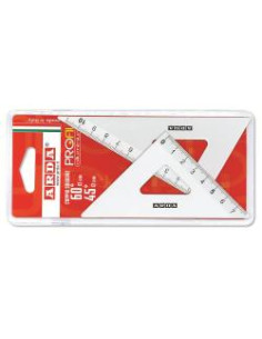 COPPIA SQUADRE 45° 12CM ALLUMINIO