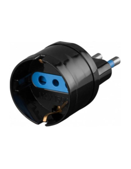ADATTATORE SPINA 16A 2P+T NERO