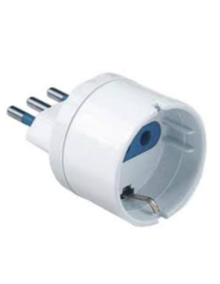 ADATTATORE SPINA 16A 2P+T BIANCO