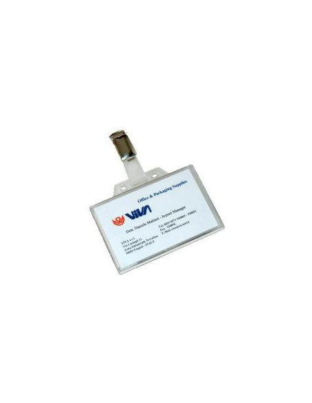 CF100BUSTA PORTANOME 95X60MM  TRASP