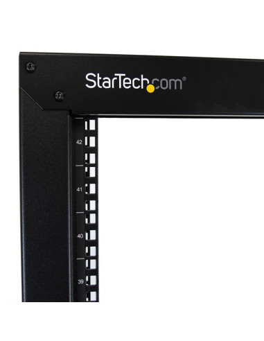 StarTech.com Server Rack a 2 Montanti 42U Open Frame, Armadio Rack di Rete 19" con Ruote, Rack Server 19 Pollici a Telaio Aperto