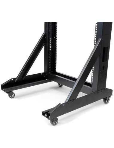 StarTech.com Server Rack a 2 Montanti 42U Open Frame, Armadio Rack di Rete 19" con Ruote, Rack Server 19 Pollici a Telaio Aperto