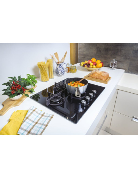 Candy Moderna CVG6DPB Nero Da incasso 59 cm Gas 4 Fornello(i)