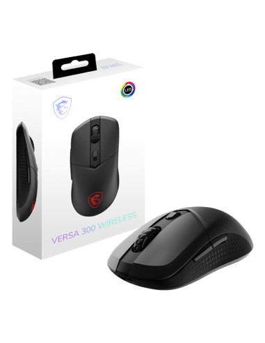 MSI VERSA 300 mouse Gaming Mano destra RF Wireless + Bluetooth + USB Type-C Ottico 8000 DPI