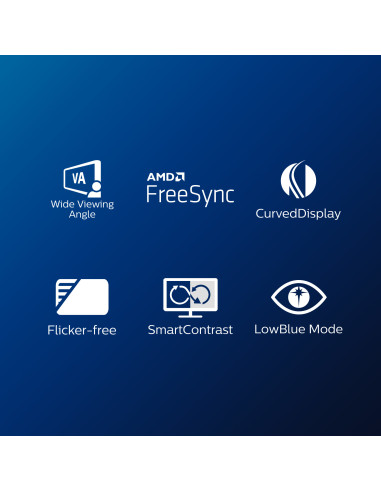 Philips E Line 322E1C/00 Monitor PC 80 cm (31.5") 1920 x 1080 Pixel Full HD LCD Nero