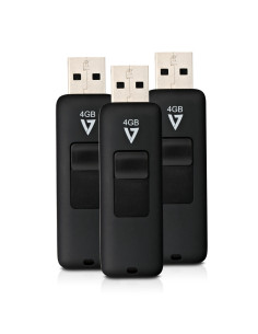 V7 VF24GAR-3PK-3E unità flash USB 4 GB USB tipo A 2.0 Nero
