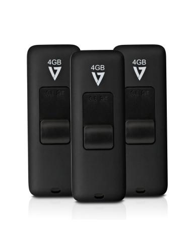 V7 VF24GAR-3PK-3E unità flash USB 4 GB USB tipo A 2.0 Nero