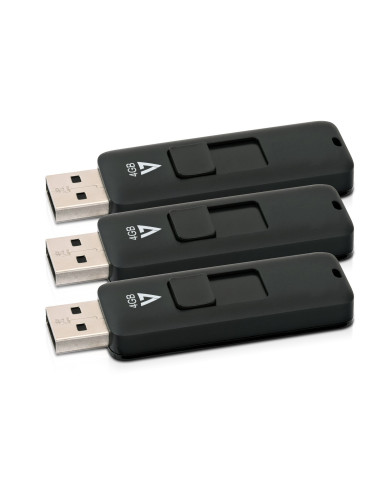V7 VF24GAR-3PK-3E unità flash USB 4 GB USB tipo A 2.0 Nero