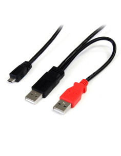 StarTech.com Cavo a doppia alimentazione per disco rigido esterno HDD a splitter Y - cavo dual USB A a micro B da 91cm