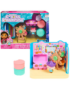 Gabby's Dollhouse , Stanza Baby Box Craft-a-riffic con il personaggio gatto Baby Scatola, accessori, mobili e scatole con sorpre