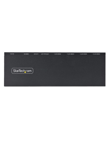StarTech.com Splitter HDMI 4K con 4 Porte - Sdoppiatore HDMI 2.0 4K 60Hz 1 In e 4 Out - HUB HDMI 4K con Scaler Integrato - Split