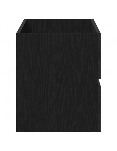 Mobile Lavabo Rovere Nero 80x38,5x45 cm in Legno Multistrato