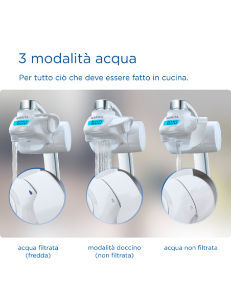 Brita Sistema filtrante dell'acqua ON TAP Pro V-MF con 1x filtro (600L) - per acqua priva di batteri al 99,99% & gusto migliore