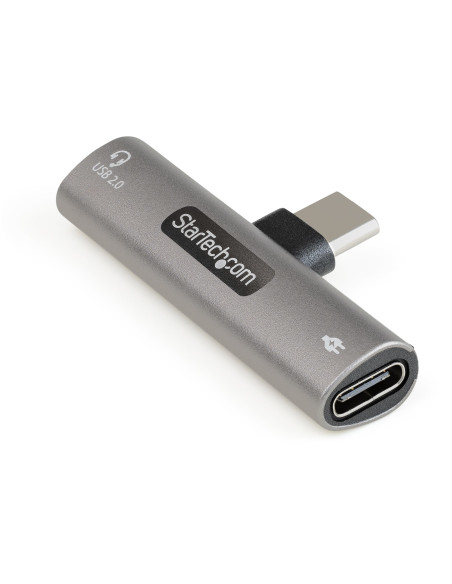 StarTech.com Adattatore USB C di ricarica e audio - Alimentatore USB-C con porta USB-C Audio per cuffie - Caricabatterie USB Typ