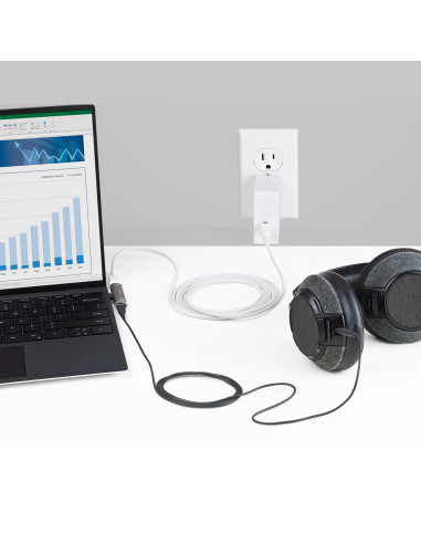 StarTech.com Adattatore USB C di ricarica e audio - Alimentatore USB-C con porta USB-C Audio per cuffie - Caricabatterie USB Typ