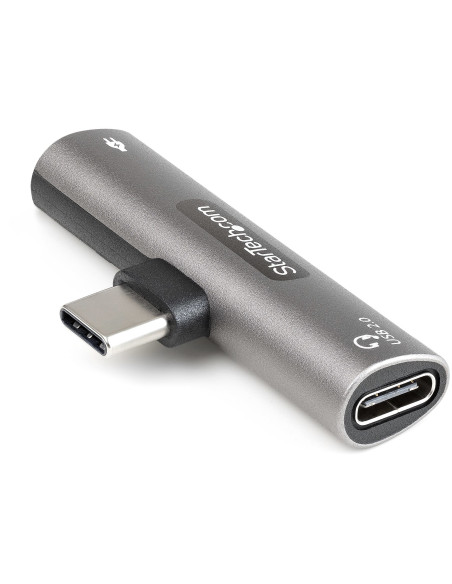 StarTech.com Adattatore USB C di ricarica e audio - Alimentatore USB-C con porta USB-C Audio per cuffie - Caricabatterie USB Typ