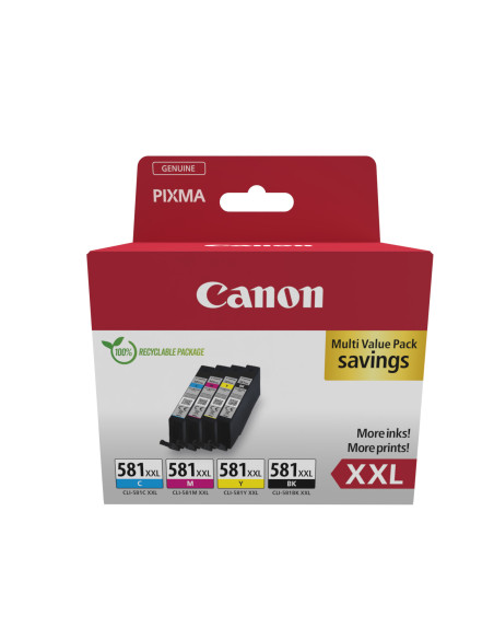 Canon 1998C007 cartuccia d'inchiostro 4 pz Originale Nero, Ciano, Magenta, Giallo