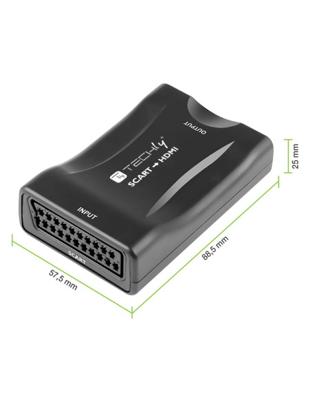 Techly IDATA SCART-HDMI3 convertitore video 1920 x 1080 Pixel