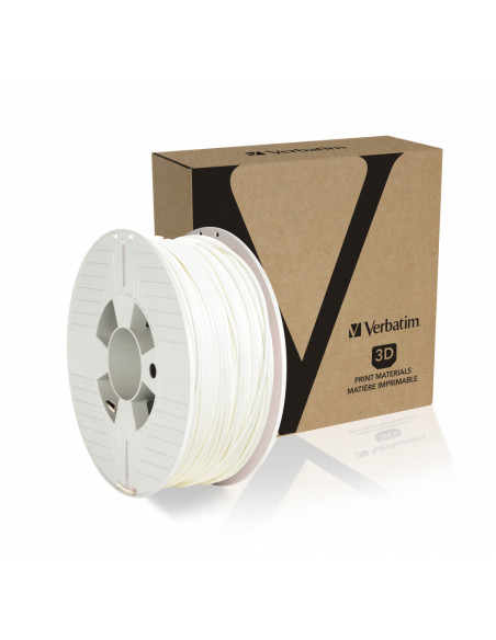 Verbatim 55058 materiale di stampa 3D Polietilene Tereftalato Glicole (PETG) Bianco 1 kg