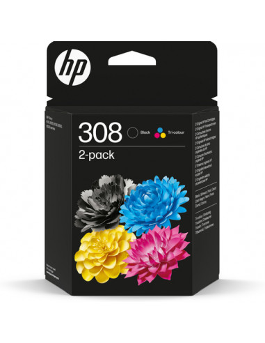 HP Confezione da 2 Cartucce di Inchiostro Nero/Tricromia Originali 308
