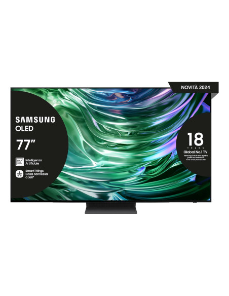 Samsung TV OLED 4K 77” QE77S90DAEXZT Smart TV Wi-Fi Graphite Black 2024, Processore NQ4 AI GEN2, Self-illuminating pixels, Las