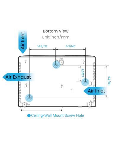 BenQ X500i Proiettore a corto raggio 2200 ANSI lumen DLP UHD 4K (3840x2160) Nero, Bianco