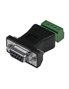 StarTech.com RS422 RS485 Serial DB9 - Terminal Block Adapter Nero