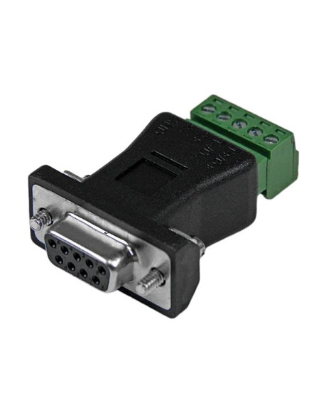 StarTech.com RS422 RS485 Serial DB9 - Terminal Block Adapter Nero