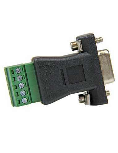 StarTech.com RS422 RS485 Serial DB9 - Terminal Block Adapter Nero