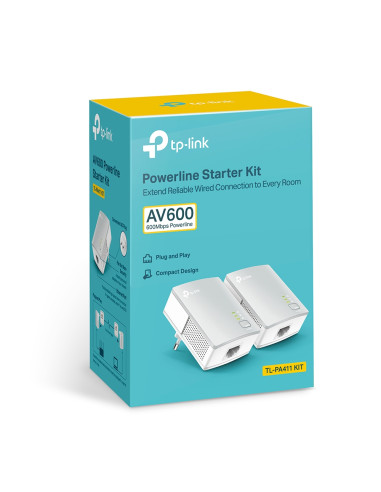 TP-Link PA411KIT 500 Mbit/s Collegamento ethernet LAN Bianco 2 pz