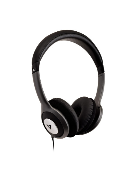 V7 HA520-2EP cuffia e auricolare Cuffie Cablato A Padiglione MUSICA Nero, Argento