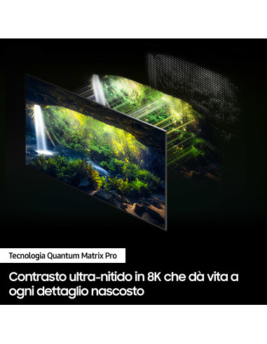 Samsung Series 8 TV QE85QN800CTXZT Neo QLED 8K, Smart TV 85" Processore Neural Quantum 8K, Dolby Atmos e OTS+, Titan Black 2023
