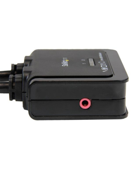StarTech.com Switch KVM cavo HDMI USB 2 porte con audio e switch remoto – Alimentazione USB
