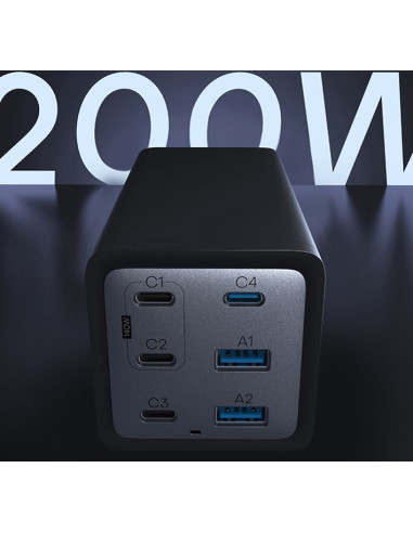 Conceptronic OZUL06BE Caricabatterie per dispositivi mobili Universale Nero AC Ricarica rapida Interno